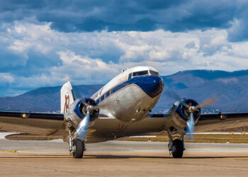 Bereit für die World Tour: die Breitling DC-3.