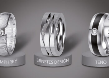 Stahlschmuck wird beim Juwelier immer beliebter. Diesem Thema ist eine Sonderzeitung im „Blickpunkt Juwelier“ gewidmet.