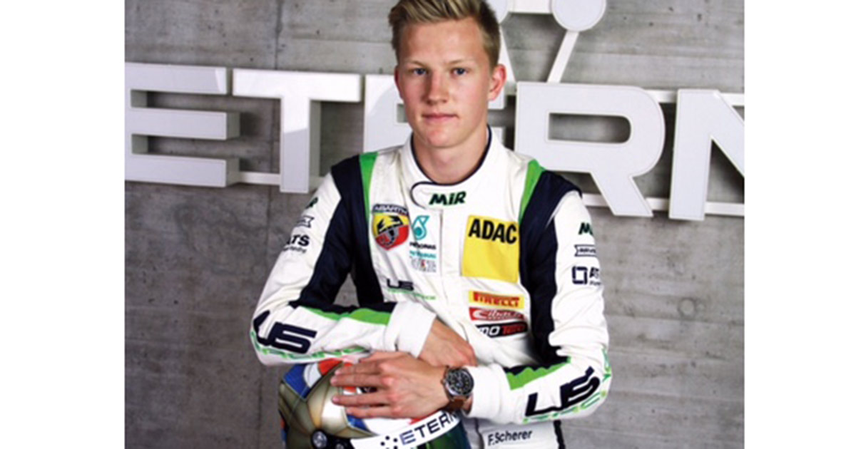 Das junge Rennfahrer-Talent Fabio Scherer ist neuer Markenbotschafter von Eterna.
