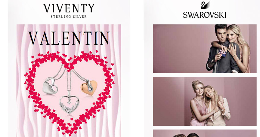 Große Gefühle für großen Umsatz: Der Valentinstag gewinnt auch beim Juwelier an Bedeutung. Gute Lieferanten unterstützen den Juwelier hierbei.