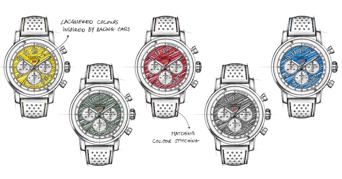 Schon die Sketches für die Uhren haben gezeigt, dass Farbe eine wichtige Rolle bei den Basel-Neuheiten spielen wird.