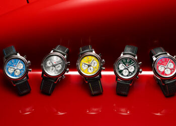 Die Mille Miglia Classic Chronograph Racing Colours Edition Ist erhältlich in fünf limitierten Auflagen mit je 300 Exemplaren aus Edelstahl.