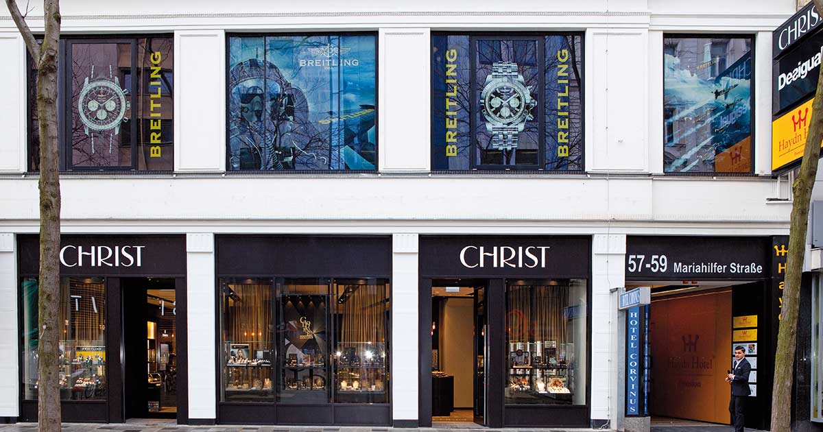 Erst im März 2016 eröffnet CHRIST einen 145 Quadratmeter großen Store auf der Mariahilferstraße in Wien. Foto: Christ