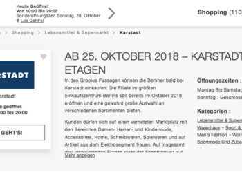 Heute eröffnete Karstadt seine Filiale in den Berliner Gropius Passagen.