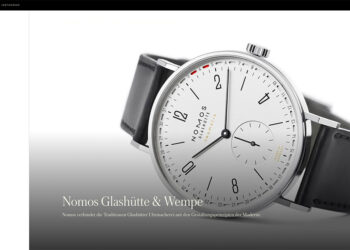 Ein Bild, das wohl bald der Vergangenheit angehört: Nomos Glashütte bei Wempe. © Screenshot wempe.com 2.10.2018