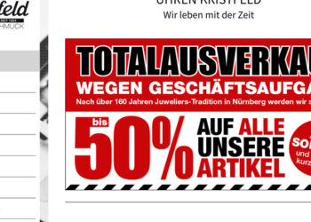 An Heilig Abend ist Schluss: Nürnbergs ältester Juwelier, Kristfeld, hört auf.