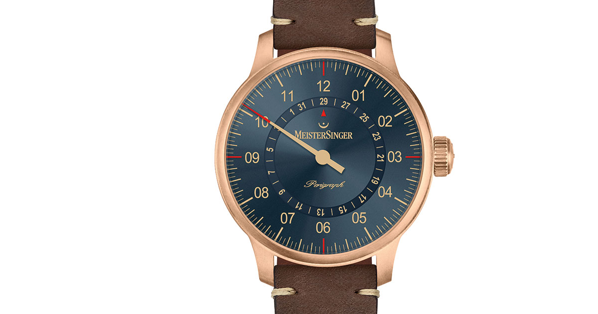 F19_MeisterSinger_Perigraph_Bronze_Line_Aut_Bronze_Leder_Dat_43mm_2090Euro_Original