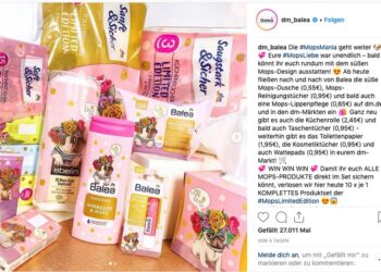 Mit Mops auf der Verpackung verkaufen sich die Produkte von dm nahezu von alleine.