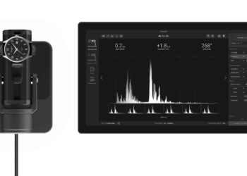 Die neue Generation der Accuracy-Serie von Oneof kann die Messresultate einer mechanischen Uhr auf dem Tablet und sogar auf dem Smartphone darstellen.