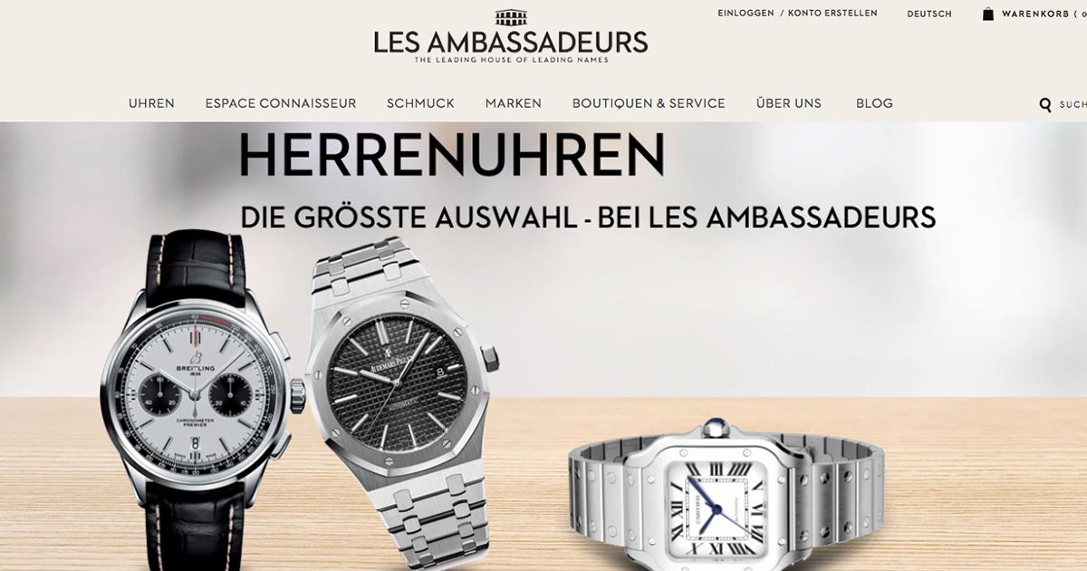 Der erste: Les Ambassadeurs hat eine Kooperation mit der Gebrauchtuhren-Plattform WatchBox bekannt gegeben.