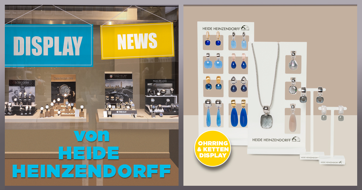 Das Ohrring-Display mit Schmuck von Heide Heinzendorff erhält der Juwelier für etwa 749 Euro.