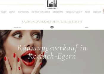 Am 6. September beginnt der Räumungsverkauf bei Juwelier Leicht in Rottach-Egern.