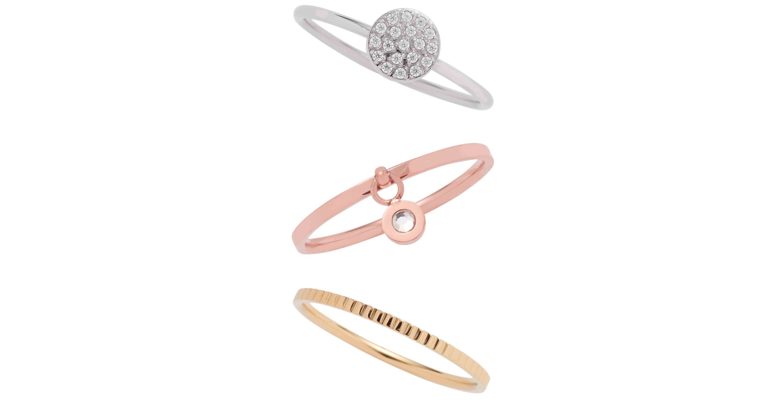 Die neuen Ringe des CIAO! BY LEONARDO-Kollektion gibt es in allen Edelmetall-Farben.