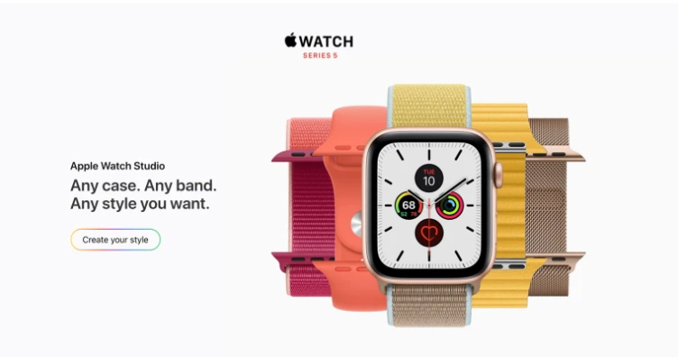 Bei der neuen Apple Watch Series 5 sind Gehäuse und Band individuell wählbar.