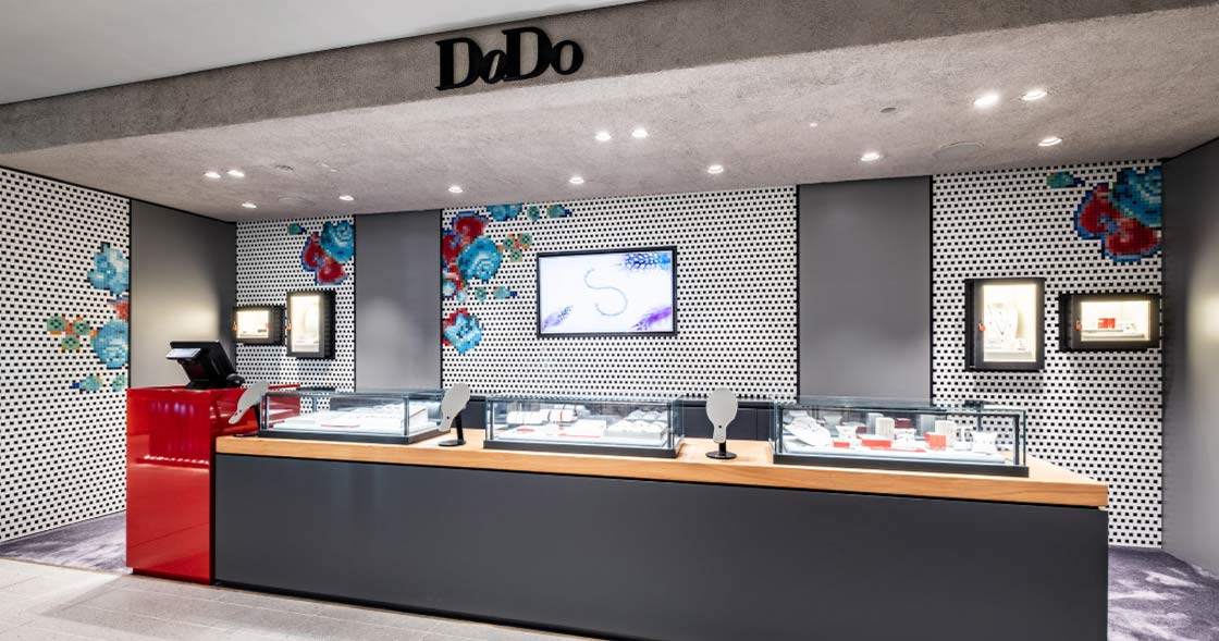 So präsentiert sich die italienische Schmuckmarke DoDo im Luxuskaufhaus Oberpollinger.