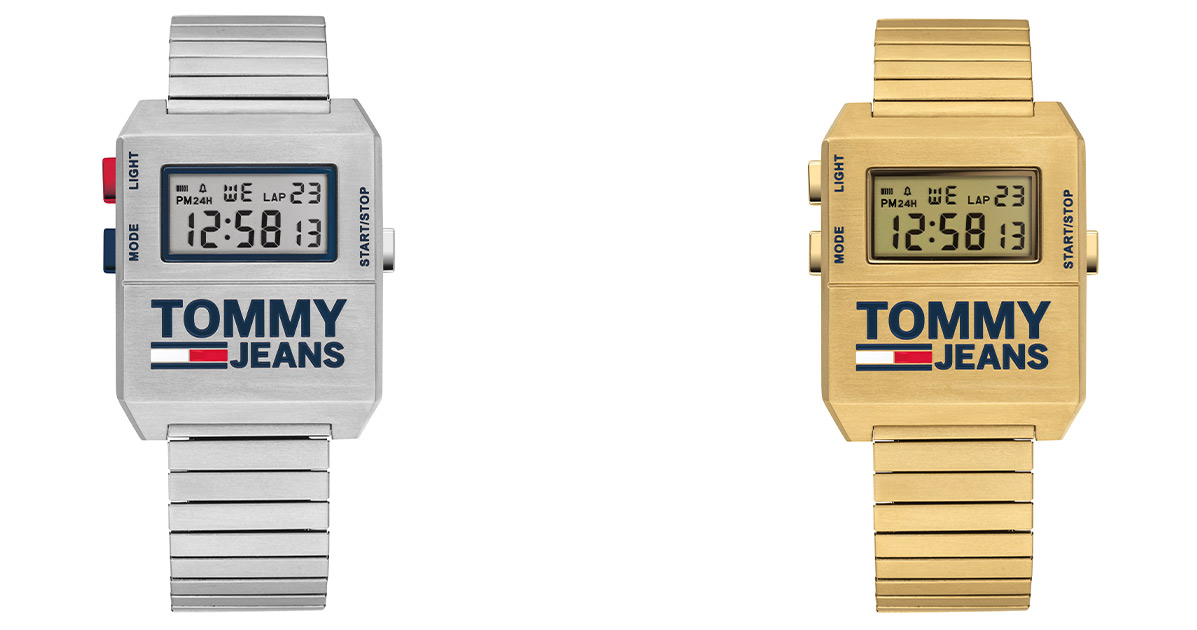 Coole Zeitmesser im klassischen Edelstahl Look oder Gold IP mit auffälligem TOMMY JEANS Logo.