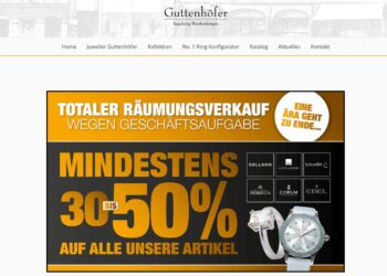 Der Räumungsverkauf bei Juwelier Guttenhöfer läuft bereits.