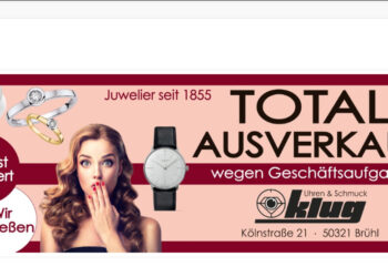 Der Ausverkauf läuft, im Frühjahr schließt Juwelier Klug endgültig.