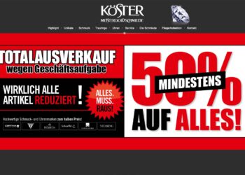 Der Totalausverkauf bei der Goldschmiede Köster ist in vollem Gange.