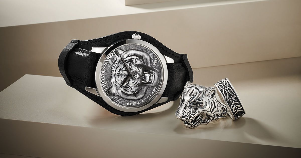 Ob Ring oder Uhr: Der Tiger ist ein wichtiges Designelement der aktuellen Rebel at heart-Kollektion von Thomas Sabo.