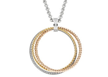 Wie alle Zirkonias bei Tamaris-Schmuck sind auch die im Tri-Color-Collier „Patty“ (79,90 Euro VK) gesetzt und nicht geklebt.