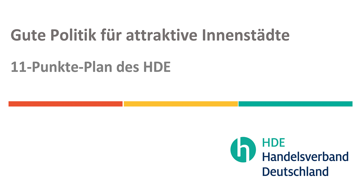 Mit einem Elf-Punkt-Plan richtet sich der Handelsverband an Bundesinnenminister Horst Seehofer. Gesucht werden angemessene Reaktionen auf den Frequenzrückgang in Innenstädten.
