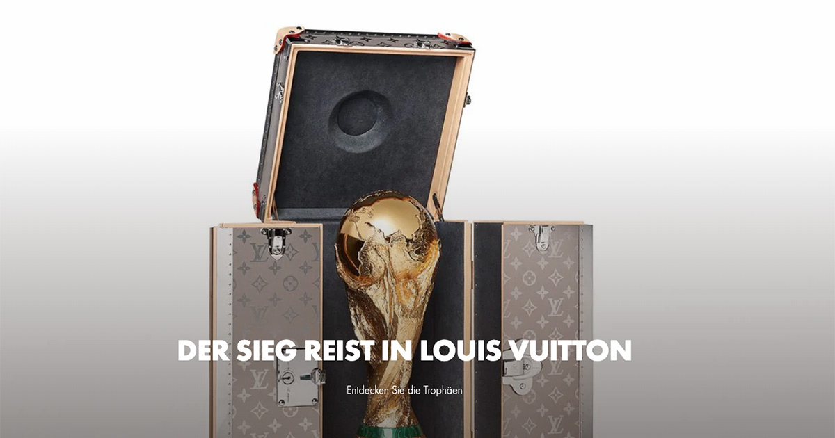 Louis Vuitton fertigt auch den Koffer für die Trophäe der Fifa Fußball WM.