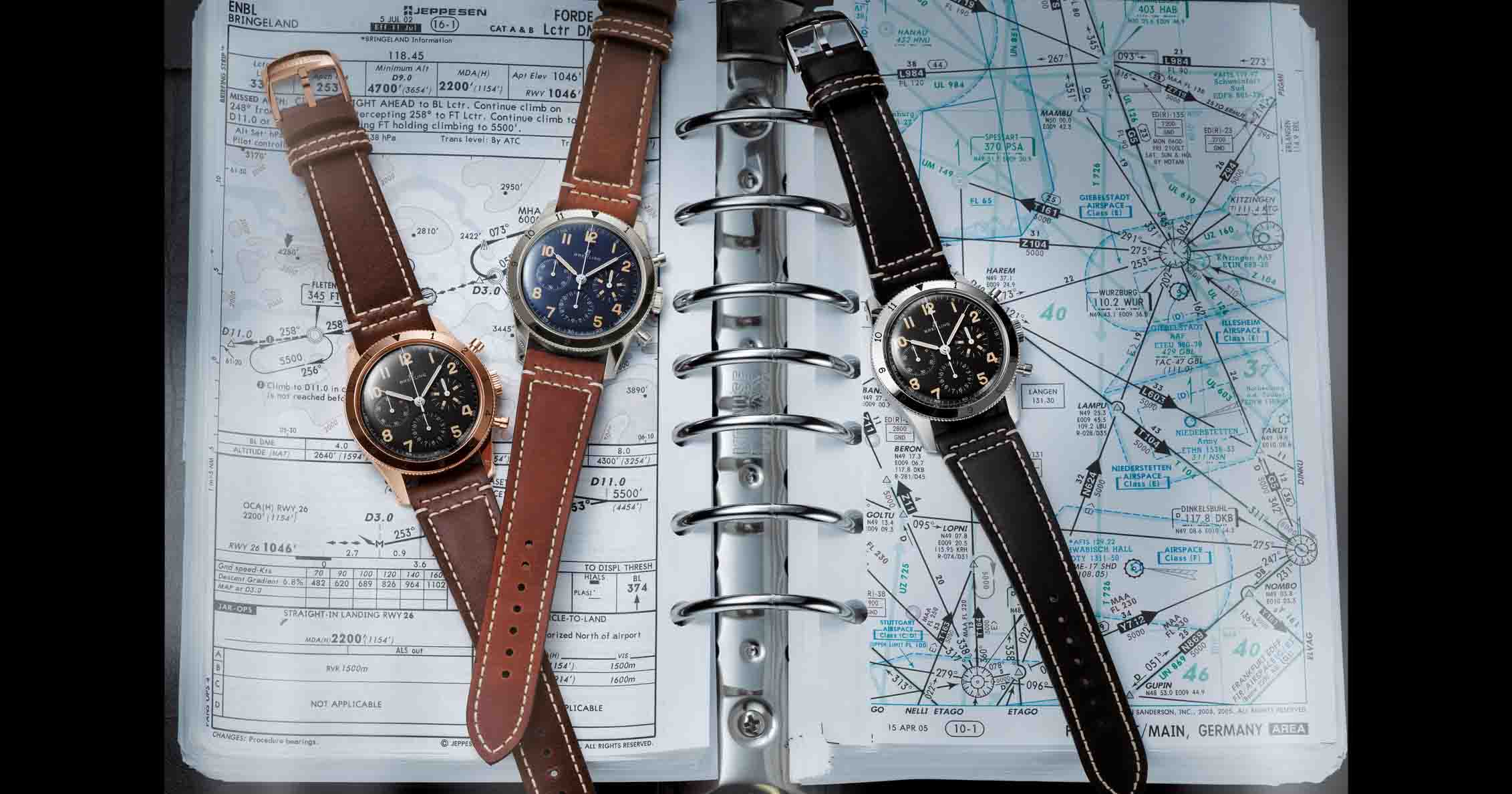 Aviator-8-ReEdition-3-watches-RVB.jpg Die drei Editionen im Überblick: Rotgold, Platin und Edelstahl. (v.l.n.r.)
