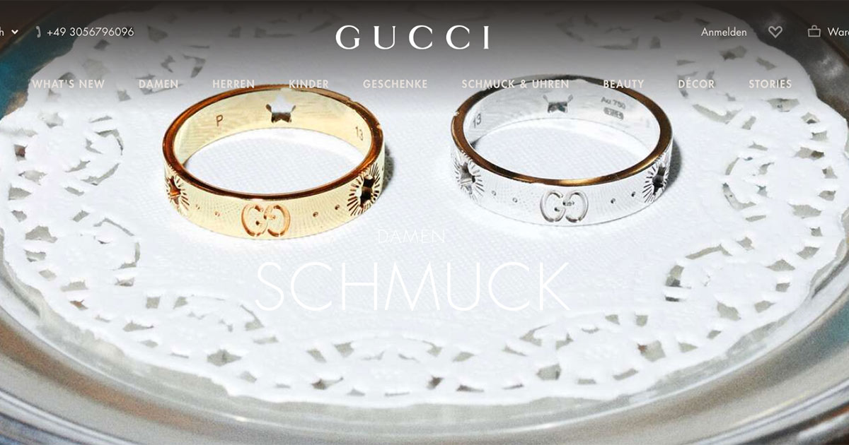Der Jahresumsatz von Gucci lag bei 9,63 Mrd. Euro. Ein Anstieg von 16,2 %.