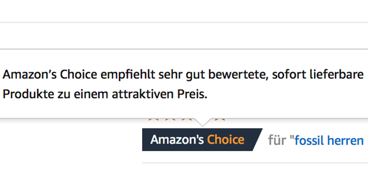 Die Verbraucherzentrale NRW äußert starke Kritik an der Kaufempfehlung „Amazon’s Choice“.