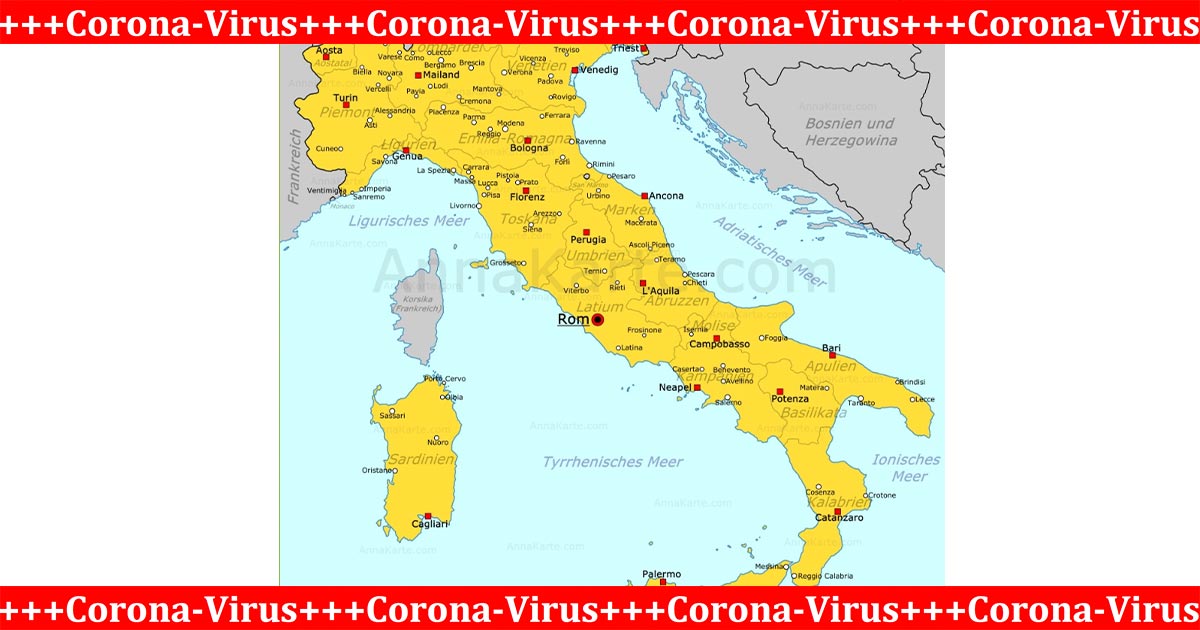 Italien – das ganze Land wurde wegen des Coronavirus zur Sperrzone erklärt.