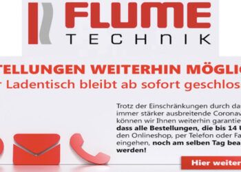 Flume hat Hygiene- und Schutzprodukte ins Sortiment aufgenommen. Ebenso bleibt die Lieferfähigkeit für die Kunden gewährleistet.
