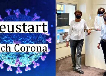 Natalie Ruppenthal und ihre Mitarbeiter tragen Mundschutz im Geschäft.