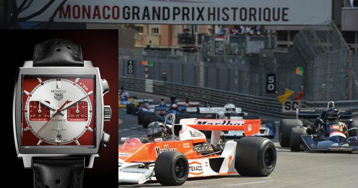 Natürlich eine „Monaco“: TAG Heuer ist zum offiziellen Sponsor und Zeitnehmer des Grand Prix de Monaco Historique geworden und bringt dazu eine limitierte Uhr der „Monaco“-Linie heraus.