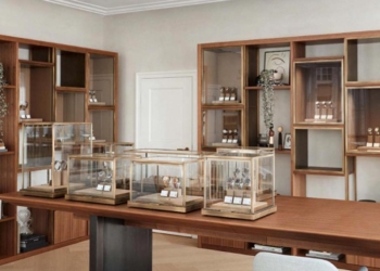 Edel und dezent: Das Interieur der neuen Bucherer-Vintage-Uhren-Boutique in München.