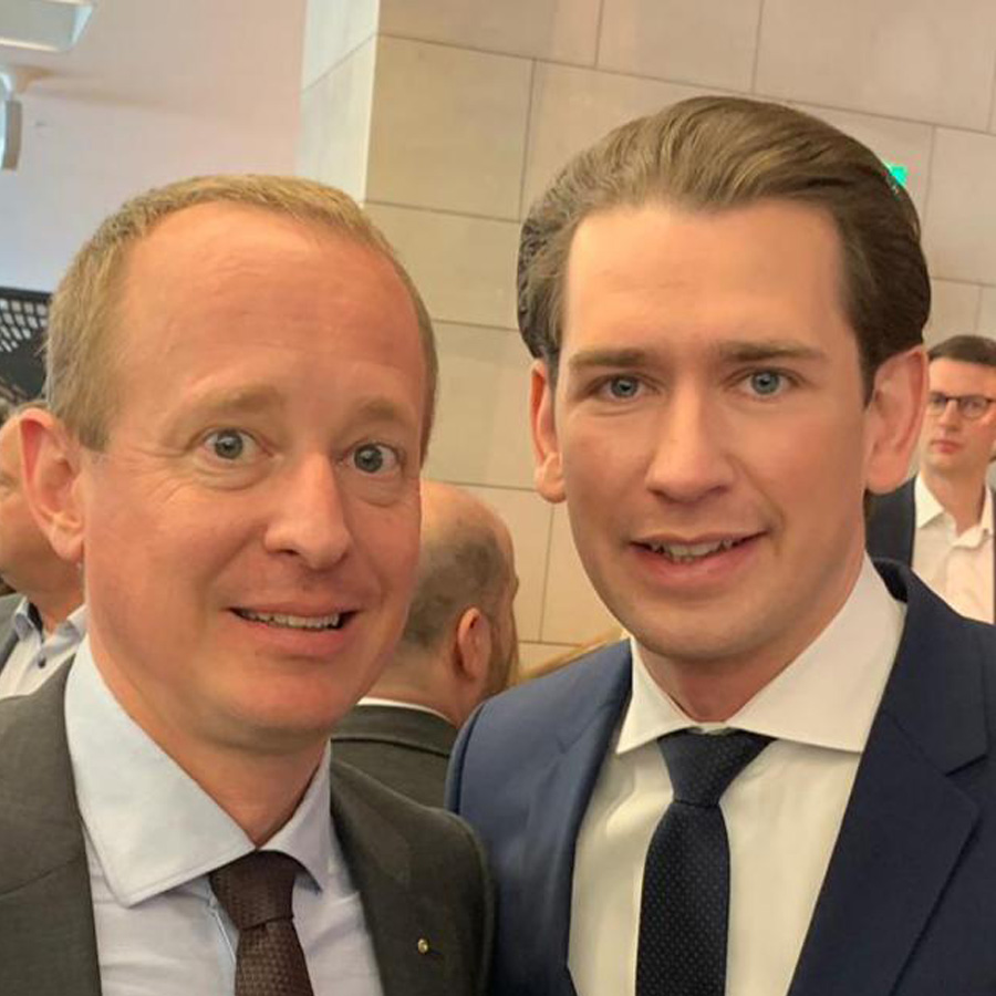 Palido-Chef Christoph Paukner mit Sebastian Kurz