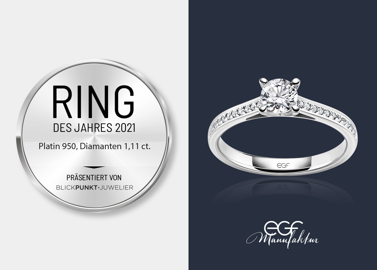 Der Ring des Jahres 2021 von EGF ist das DiamondsFor-You-Modell.