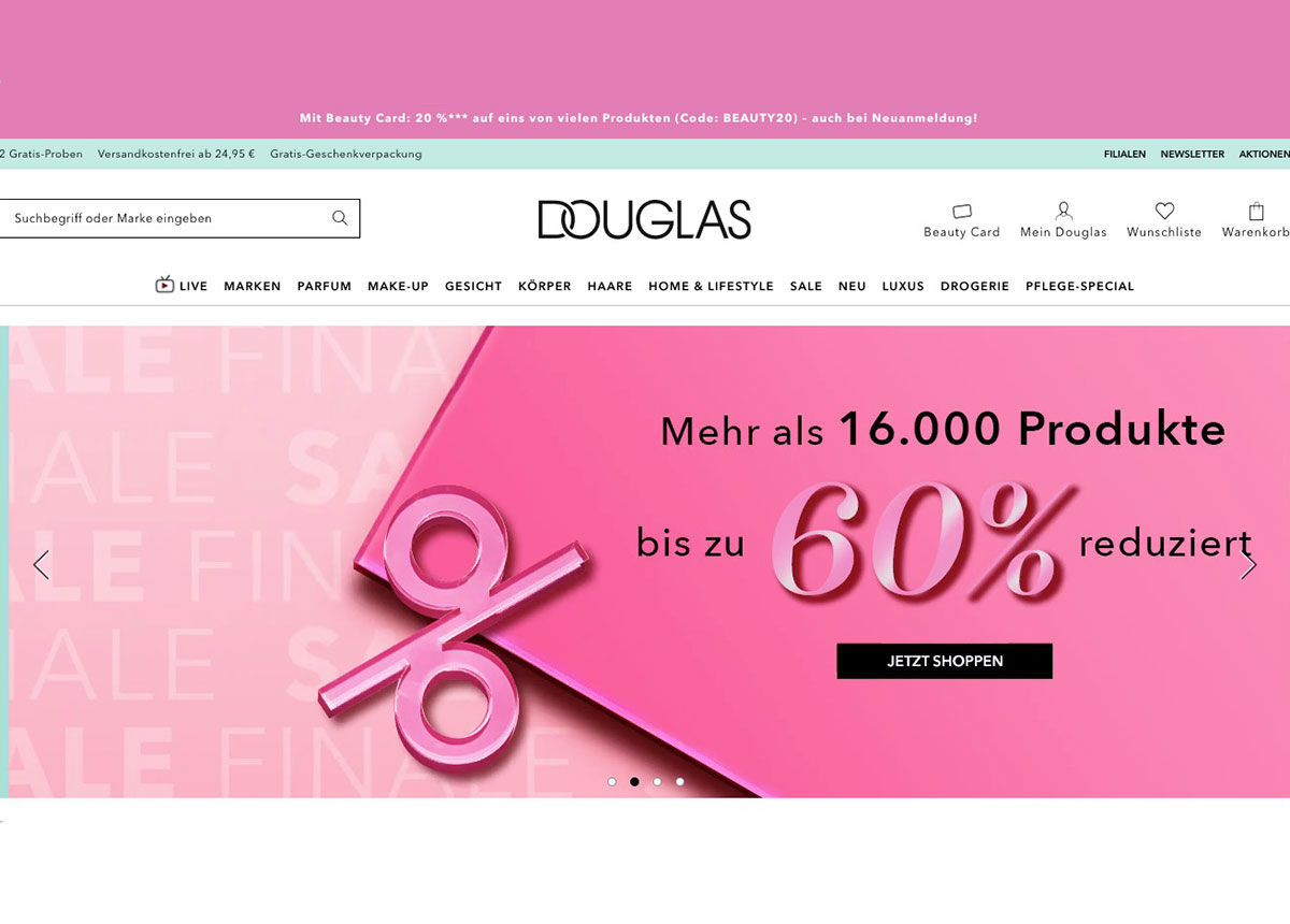 Der Onlinehandel rettet Douglas in der Krise. Dennoch schließt die Parfümeriekette 500 Geschäfte.
