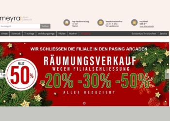Juwelier Meyra schließt Filiale