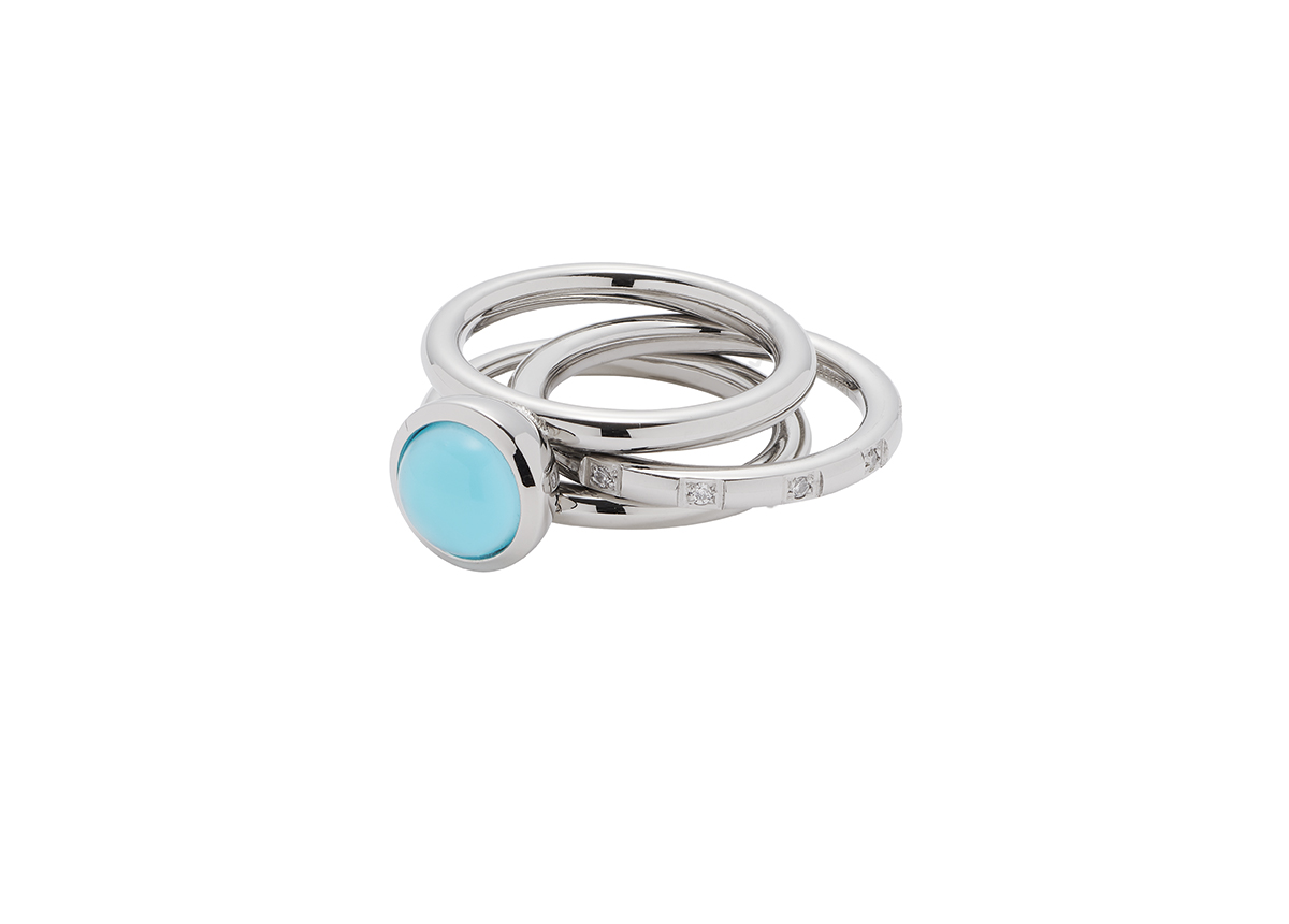 4-ringe-69,95 Wundervolles Zusammenspiel: das Ring-Set Momento (Größen 17-19, 69,95 Euro VK).