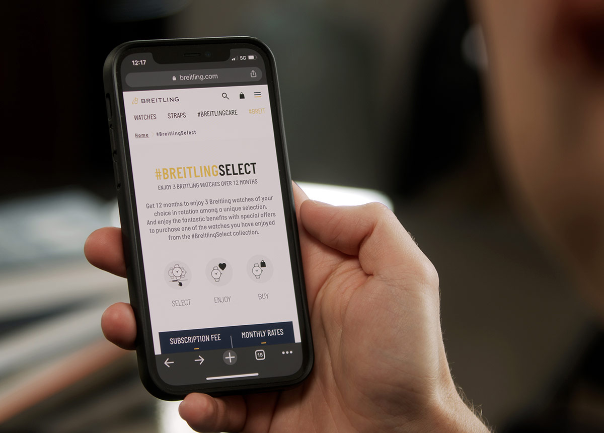 Bei der Anmeldung für #BreitlingSelect können Kunden ihre erste Lieblingsuhr aus der #BreitlingSelect Kollektion einschließlich einiger Bestseller auswählen.