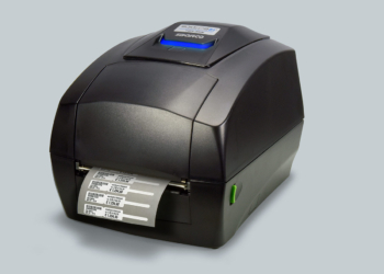 Nur von eXtra4: für Schmuck-Etiketten modifizierter Thermotransfer- Drucker SBARCO T4ES-300M