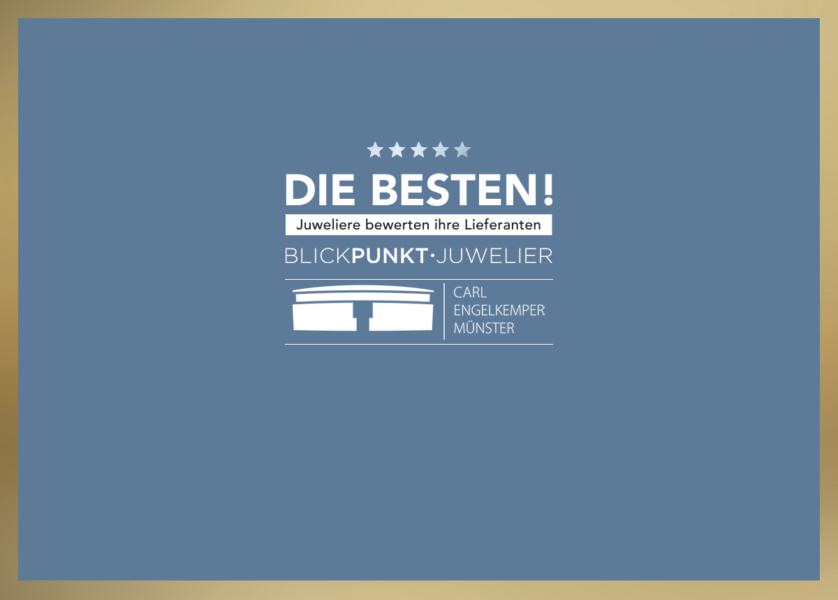 "Die Besten 2021 – Juweliere bewerten ihre Lieferanten": Carl Engelkemper Münster hat alle Rekorde gebrochen. Noch nie hat ein Unternehmen vierzehn Auszeichnungen erhalten, was nicht nur daran liegt, dass die Marke Schmuck, Uhren und auch Technik führt.
