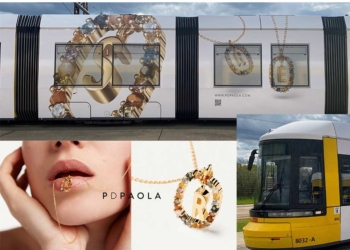 Derzeit auf den Straßen von Berlin unterwegs: Die Elysee Group bewirbt die aktuelle NEW LETTERS-Kollektion ihrer spanischen Hype-Marke PDPAOLA auf zwei Straßenbahnen.