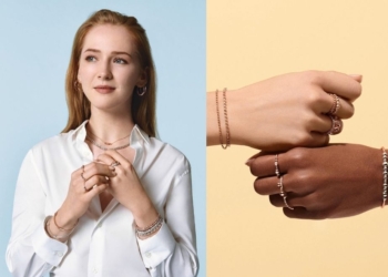 Gina Stiebitzer (links), Kollektion Granelli von DoDo (rechts), Bildcredits: DoDo