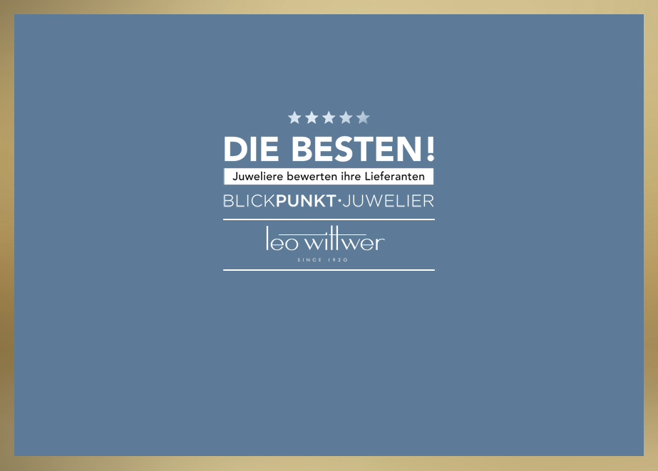 "Die Besten 2021 – Juweliere bewerten Ihre Lieferanten": Leo Wittwer zählt auch dieses Jahr zu den beliebtesten Lieferanten im Bereich Diamantschmuck.
