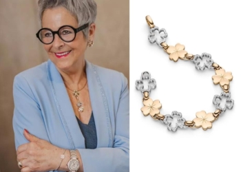 Doris Wagner hinterlässt ihre Schmuck-Kollektion "Lucky Leaf", die die Formen, Steine und lebendige Farben zu spektakulären Effekten verschmilzt.