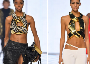 Kettenglieder-Oberteile aus der Frühjahrskollektion von Balmain