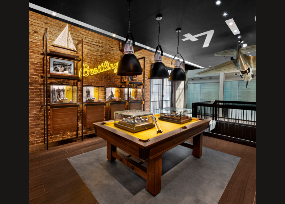 Lounge im Breitling Store für ein gemütliches Einkaufserlebnis. © Breitling