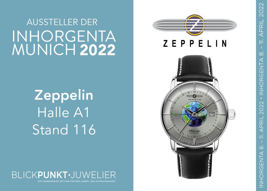Die Zeitmesser der Marke Zeppelin gibt es auf der inhorgenta Munich in Halle A1, Stand 116.